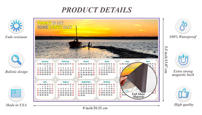 2025 Magnetic Calendar - Calendar Magnets - Today is My Lucky Day - (Salt lake near Odessa, Ukraine)