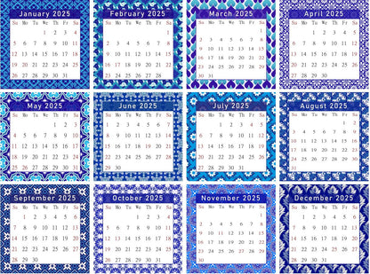 2025 CD-Style Desk Calendar 12 Months Calendar / Planner / Desk Calendar With CD Case Stand, Office Decor, Christmas Gifts (Edition #18)