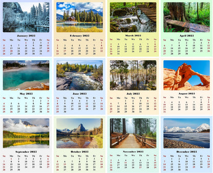 2025 CD-Style Desk Calendar 12 Months Calendar / Planner / Desk Calendar With CD Case Stand, Office Decor, Christmas Gifts (National Parks)