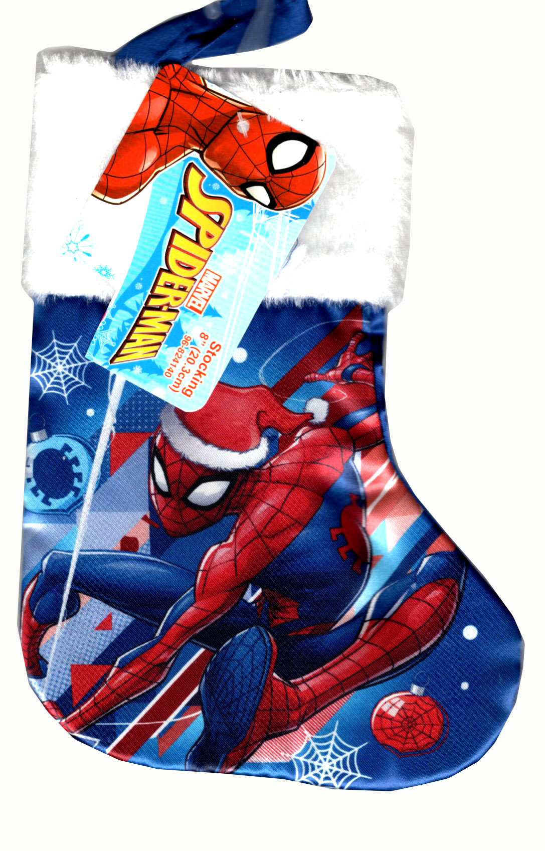 Spider-Man - (Mini Size) 8" Printed Satin Christmas Stocking Plush Cuff