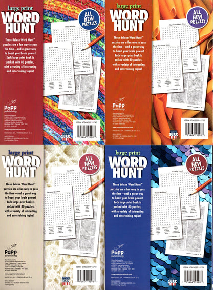 Large Print Word Hunt - All New Puzzles - Vol.141 -144