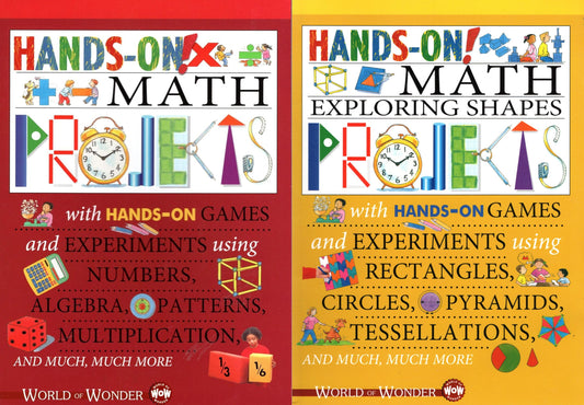 World of Wonder Activity Workbook - Hands-On! Math Exploring Shapes & Math Projects (Set of 2)