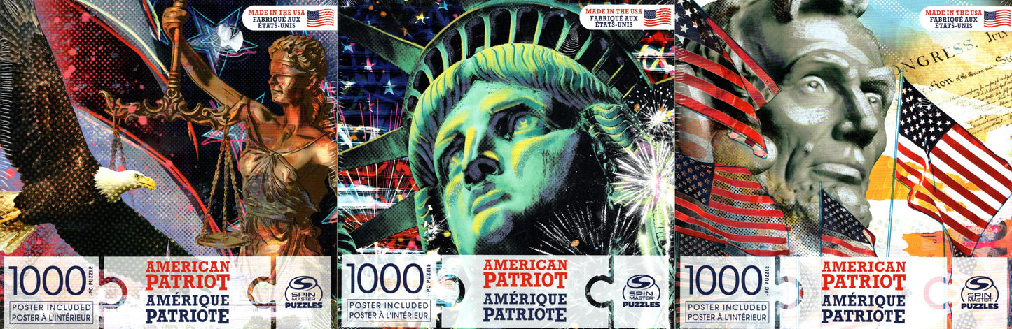 American Patriot - 1000 Pieces Jigsaw Puzzle (Set of 3 Pack)