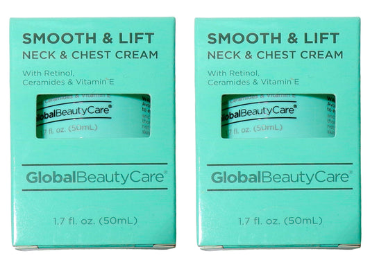 Global Beauty Care Neck & chest Cream Retinol Ceramides Vitamin E. 1.7 oz Set