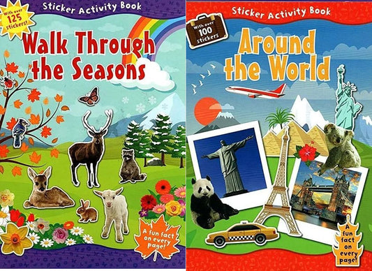 Sticker Activity Book - Walk Through the Seasons & Around The World Set