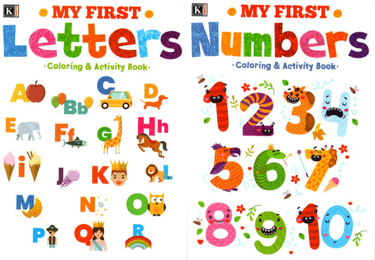 Coloring & Activity Books - My First Numbers and My First Letters (Set of 2 Books)