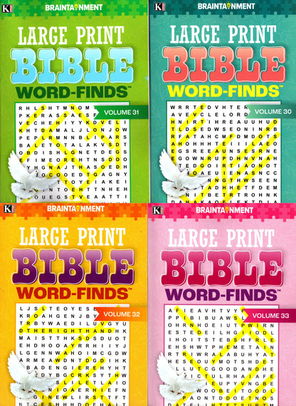 Large Print - Bible Word Finds - Vol.30 - Vol.33 (Set of 4 Books)