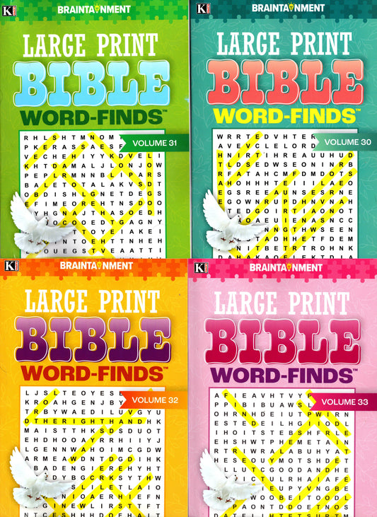 Large Print - Bible Word Finds - Vol.30 - Vol.33 (Set of 4 Books)