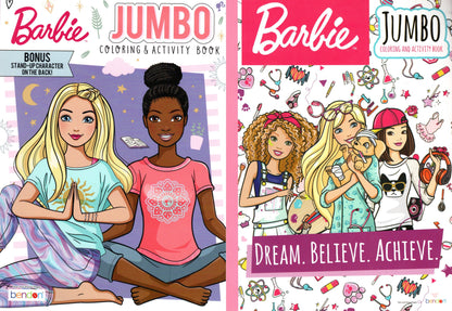 Barbie - Dream, Believe, Achieve - Jumbo Coloring & Activity Book (Set of 2 Books)