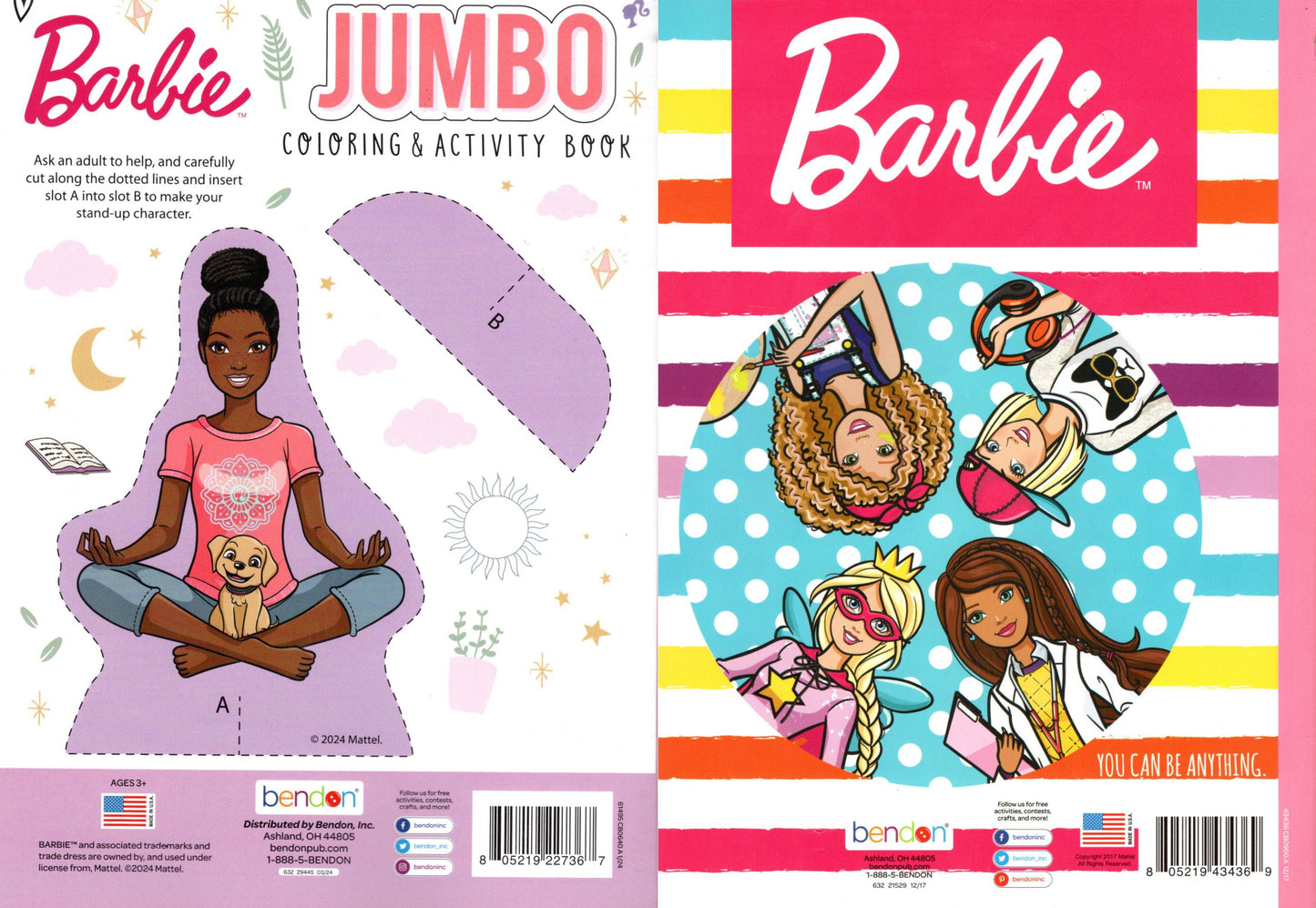 Barbie - Dream, Believe, Achieve - Jumbo Coloring & Activity Book (Set of 2 Books)