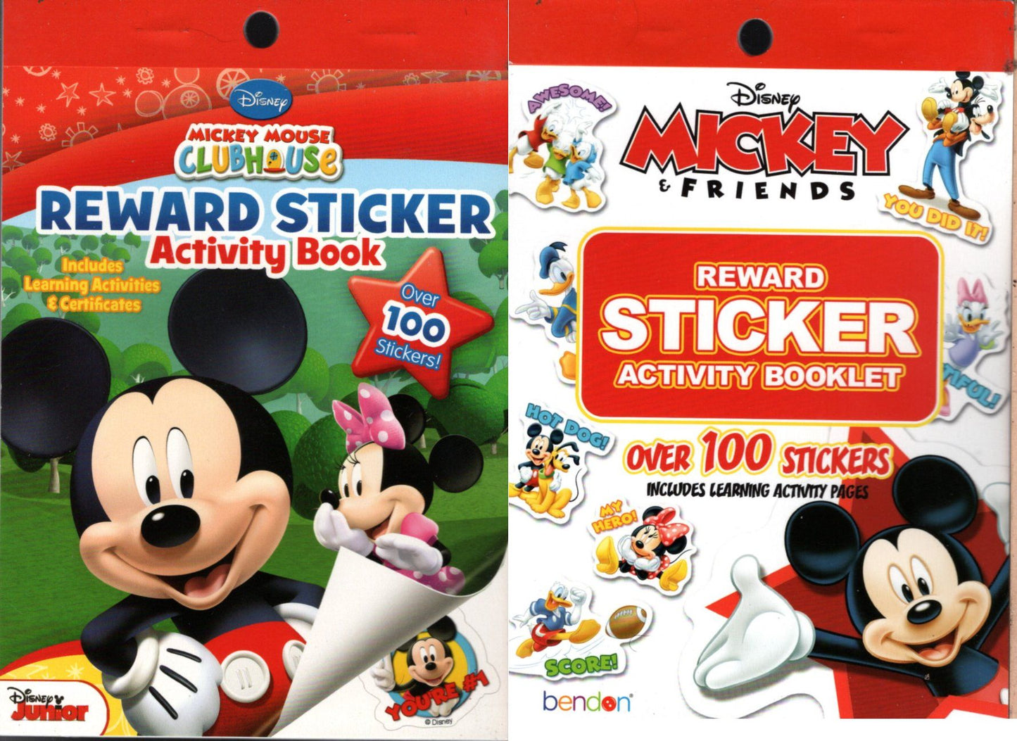 MICKEY MOUSE CLUBHOUSE & MICKY - Reward Sticker Activity Coloring Book Set