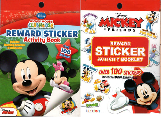 MICKEY MOUSE CLUBHOUSE & MICKY - Reward Sticker Activity Coloring Book Set