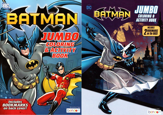 Jumbo Coloring & Activity Book Includes Bookmarks on back - Batman (Set of 2)