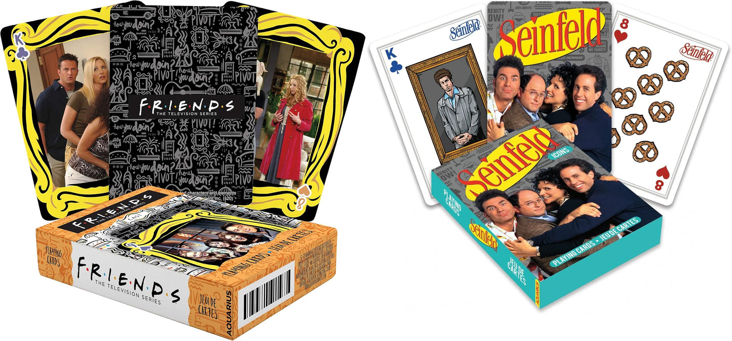 AQUARIUS Seinfeld &FRIENDS Playing Cards - Seinfeld Icons Themed Deck of Cards