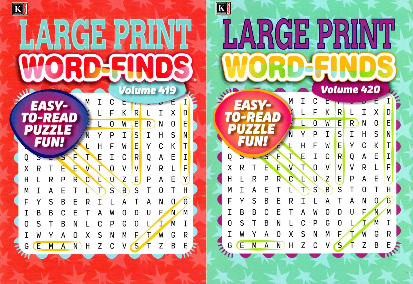 Large Print Word - (All New Puzzles) - Vol.419 - 420 (Set of 2)