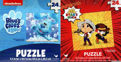 Ryan's World and Blue's Clues & You - 24 Pieces Jigsaw Puzzle (Set of 2)