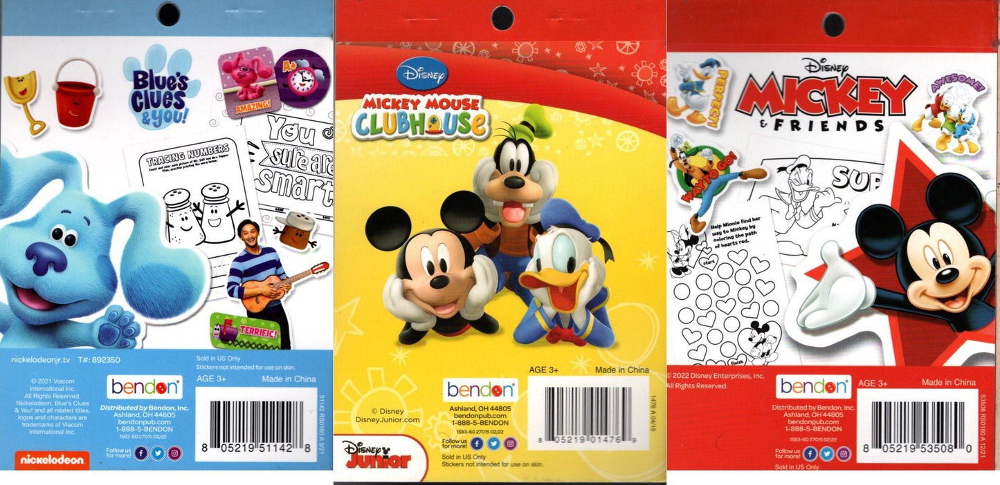 MICKEY MOUSE CLUBHOUSE. MICKY & BLUE'S - Reward Sticker Activity Coloring Book