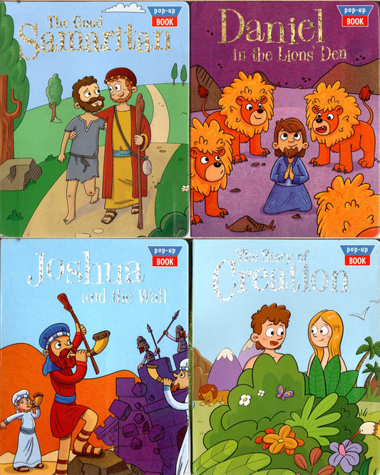 Daniel in the Lions Den .... - Children Pop-up Bible Story Books (Set of 4)