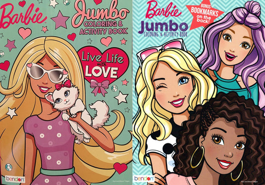 Barbie - Jumbo Coloring & Activity Book (Set of 2 Books)