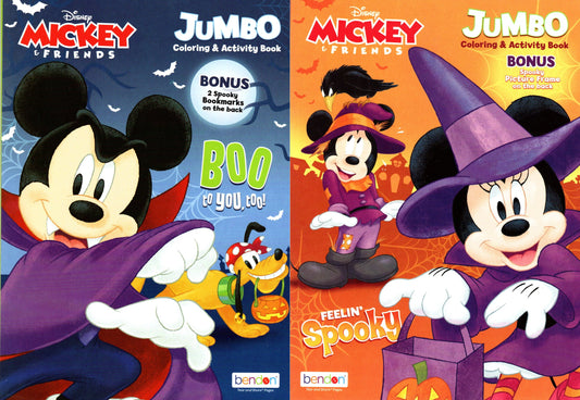 Mickey Friends - Boo to you, too! & Feelin` Spooky - Halloween Activity Book (Set of 2)