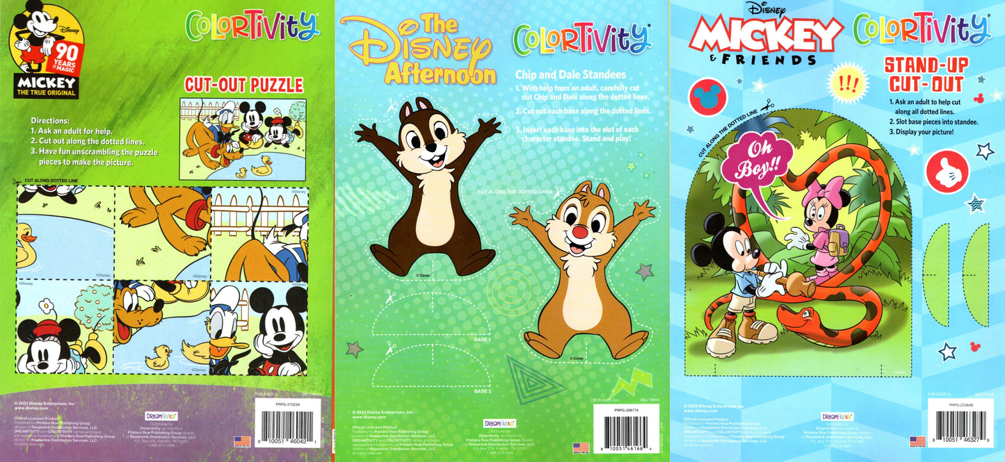 Mickey My Pal Pluto, Looking for Adventure, Splish Splash - Activity Book Set