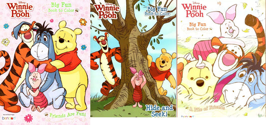 Disney Winnie the Pooh - Big Fun Book to Color (Set of 3 Books)