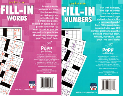 Fill in Numbers & Fill in Words - Sharpen Your Memory, Boost Your Brain V6-6