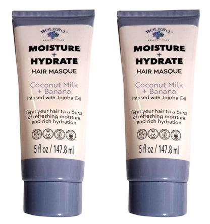 Moisture + Hydrate Hair Masque Coconut Milk + Banana Infused with Jojoba Oil Set