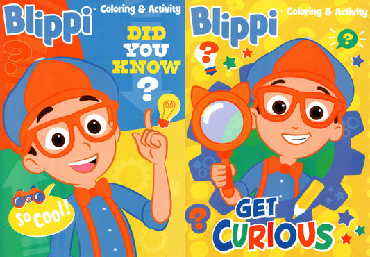 Blippi - Did you Know? and Get Curious - Coloring & Activity Book (Set of 2 Books)