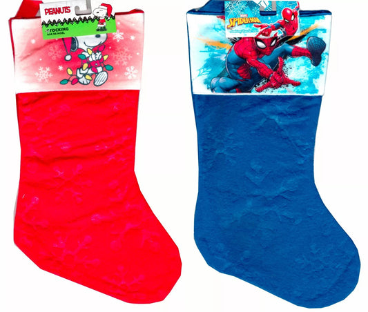 Peanuts & Spider-Man - Kids Felt Holiday Stocking Home Decor (Set of 2)