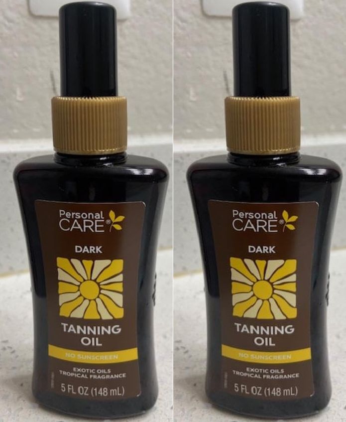 Personal Care Dark Tanning Oil with Tropical Fragrance, 5 fl. oz. (Set of 2)