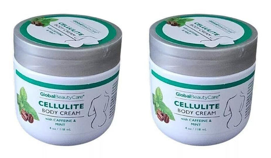 Beauty Care Cellulite Body Cream with Caffeine and Mint, 4 oz (Set of 2)