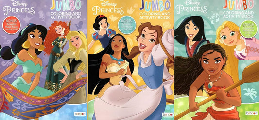 Disney Princess - Jumbo Coloring & Activity Book (Set of 3 Books)