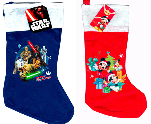 Star Wars & Mouse - Kids Felt Holiday Stocking Home Decor (Set of 2)