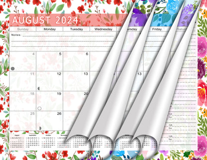 2024-2025 Academic Year 12 Months Student Calendar/Planner for Wall & Desk & 3-Ring Binder, for School, Teacher, Student (Edition #020)