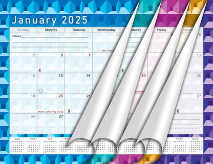 2025 Monthly Magnetic/Desk Calendar - 12 Months Desktop/Wall Calendar/Planner - (Edition #03)