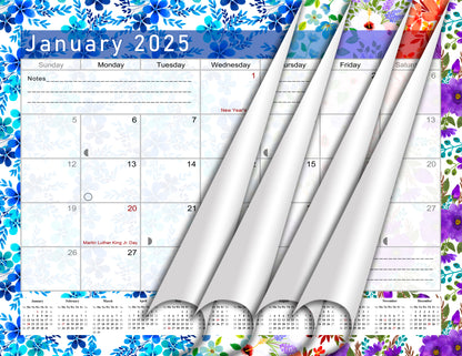 2025 Monthly Magnetic/Desk Calendar - 12 Months Desktop/Wall Calendar/Planner - (Edition #22)