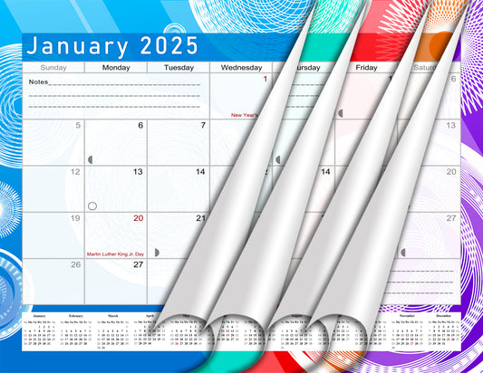 2025 Monthly Magnetic/Desk Calendar - 12 Months Desktop/Wall Calendar/Planner - (Edition #02)