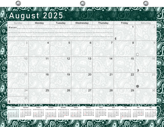 2025 - 2026 Academic Year 12 Months Student Calendar / College Planner for 3-Ring Binder, Desk or Wall -School Supplies - Made in USA -v025