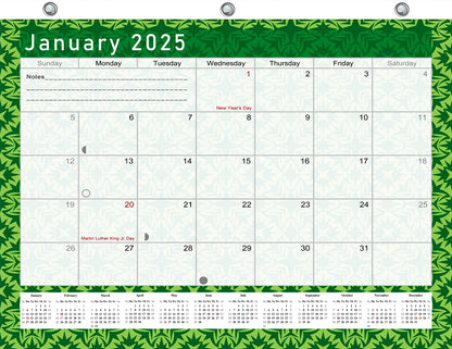 2024 - 2025 Student Calendar/Planner for 3-Ring Binder, Desk, or Wall - v016