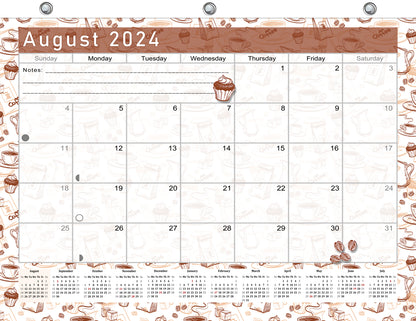 2024-2025 Academic Year 12 Months Student Calendar/Planner for 3-Ring Binder, Desk or Wall -v026