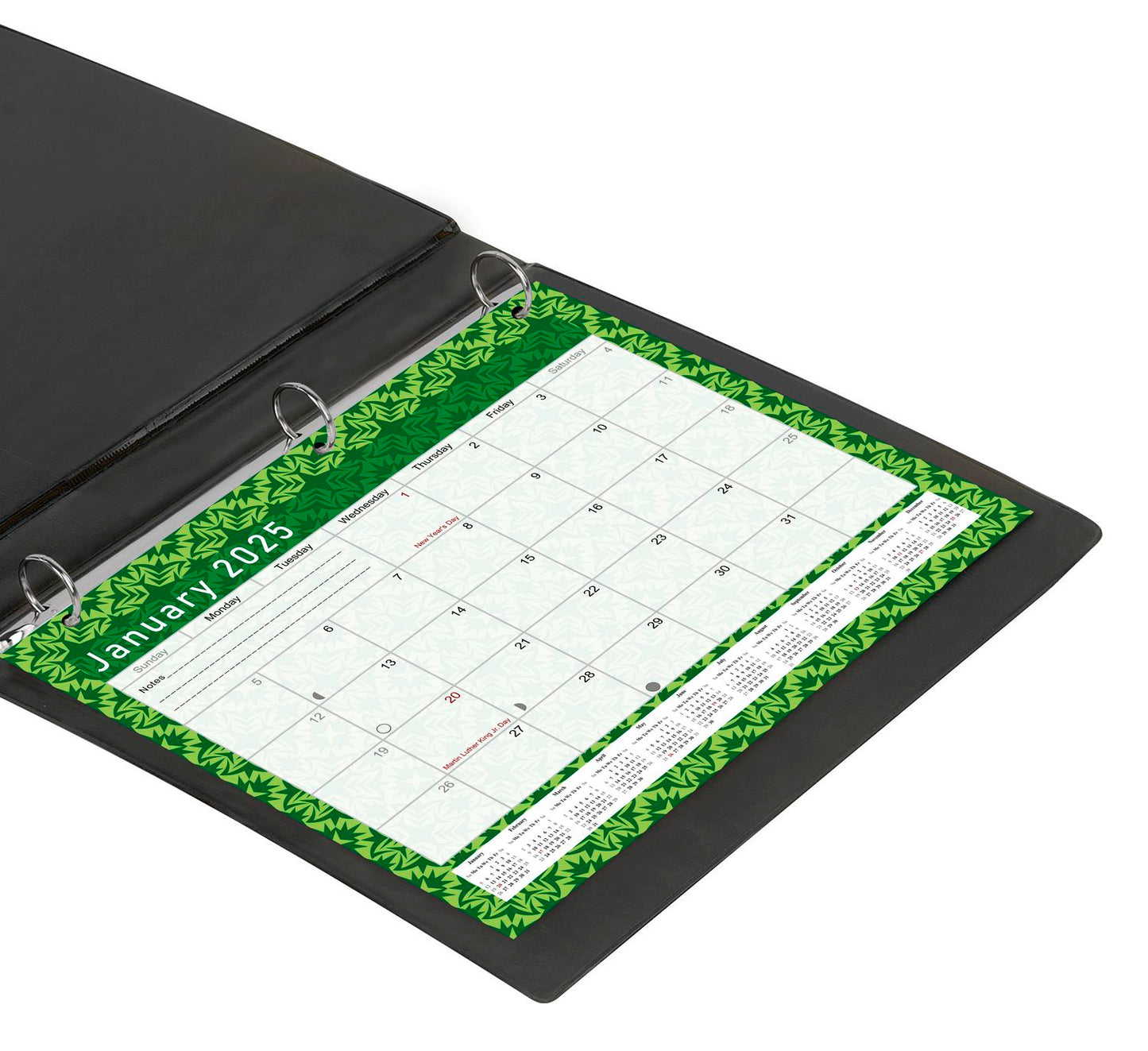 2024 - 2025 Student Calendar/Planner for 3-Ring Binder, Desk, or Wall - v016