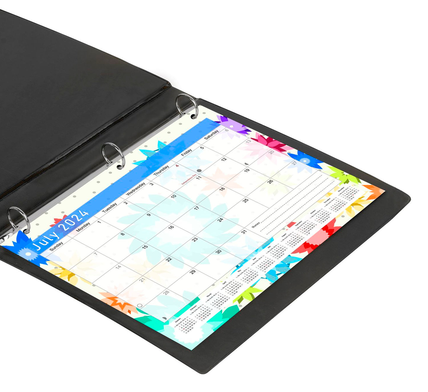 2024 - 2025 Student Calendar/Planner for 3-Ring Binder, Desk, or Wall - v001