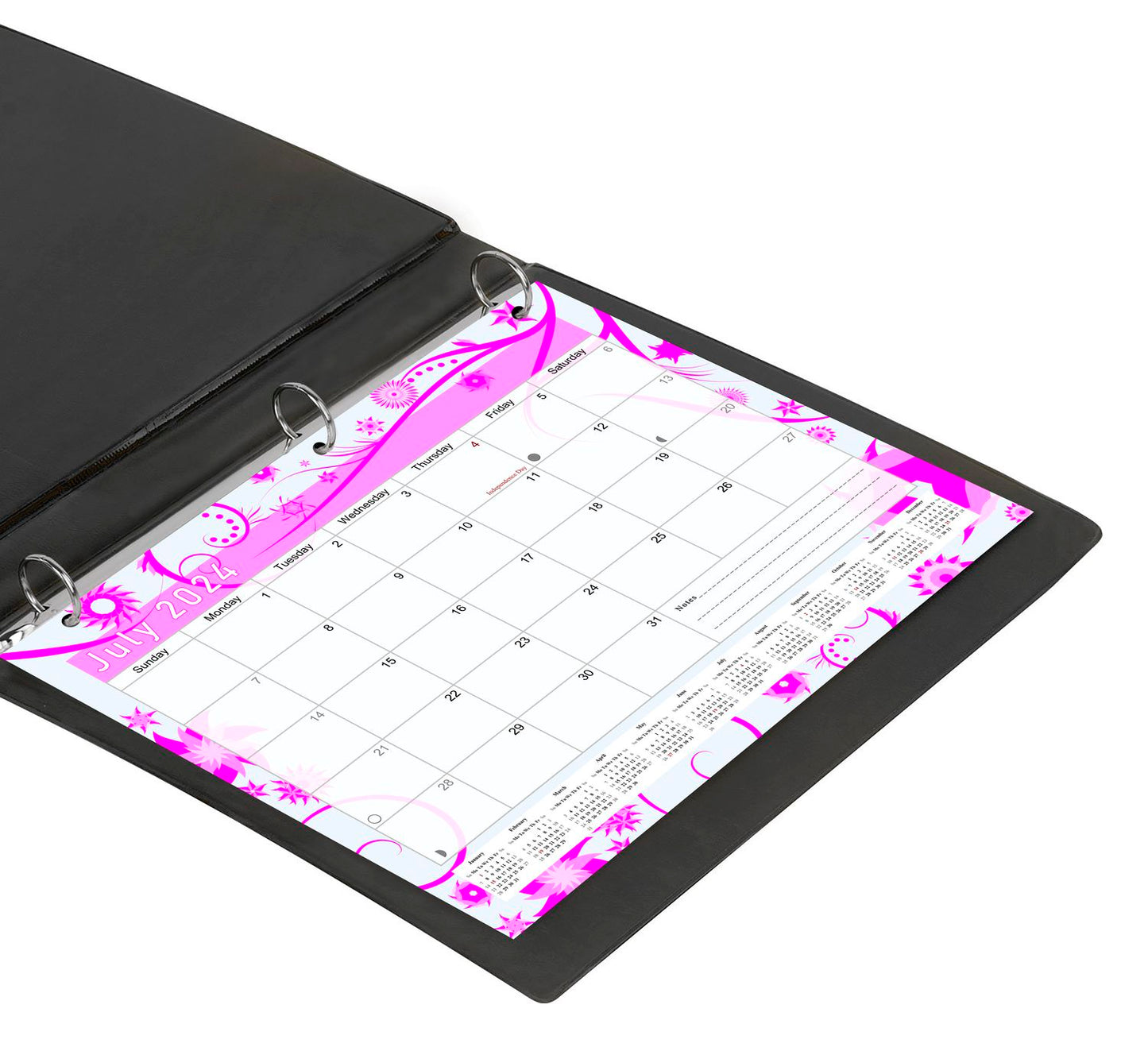 2024 - 2025 Student Calendar/Planner for 3-Ring Binder, Desk, or Wall - v010