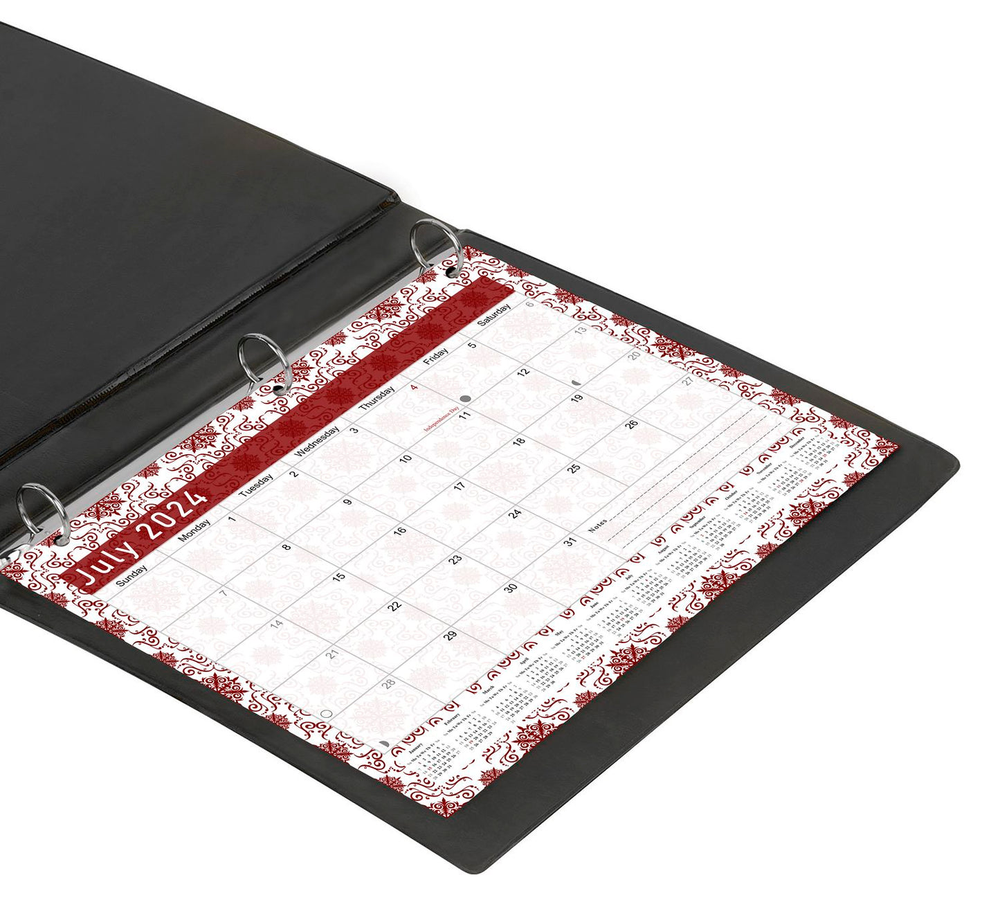 2024 - 2025 Student Calendar/Planner for 3-Ring Binder, Desk, or Wall - v014