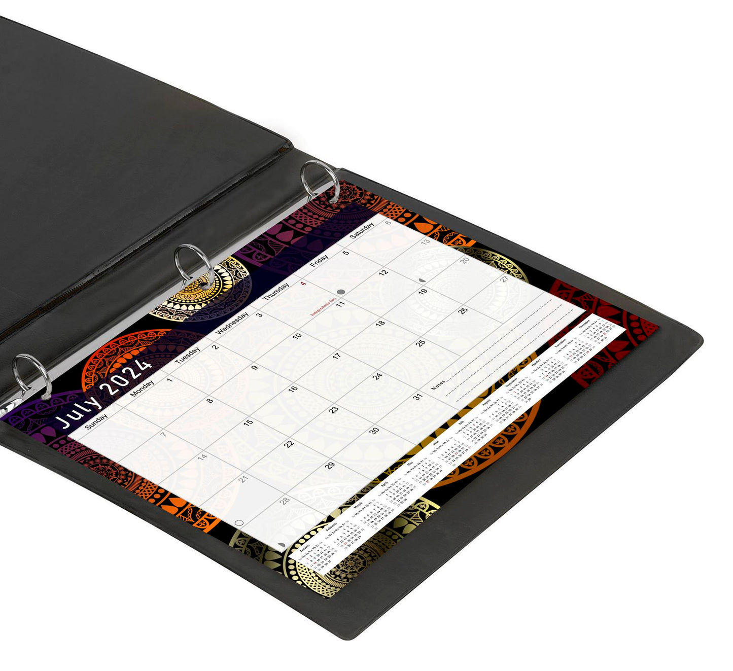 2024 - 2025 Student Calendar/Planner for 3-Ring Binder, Desk, or Wall - v012