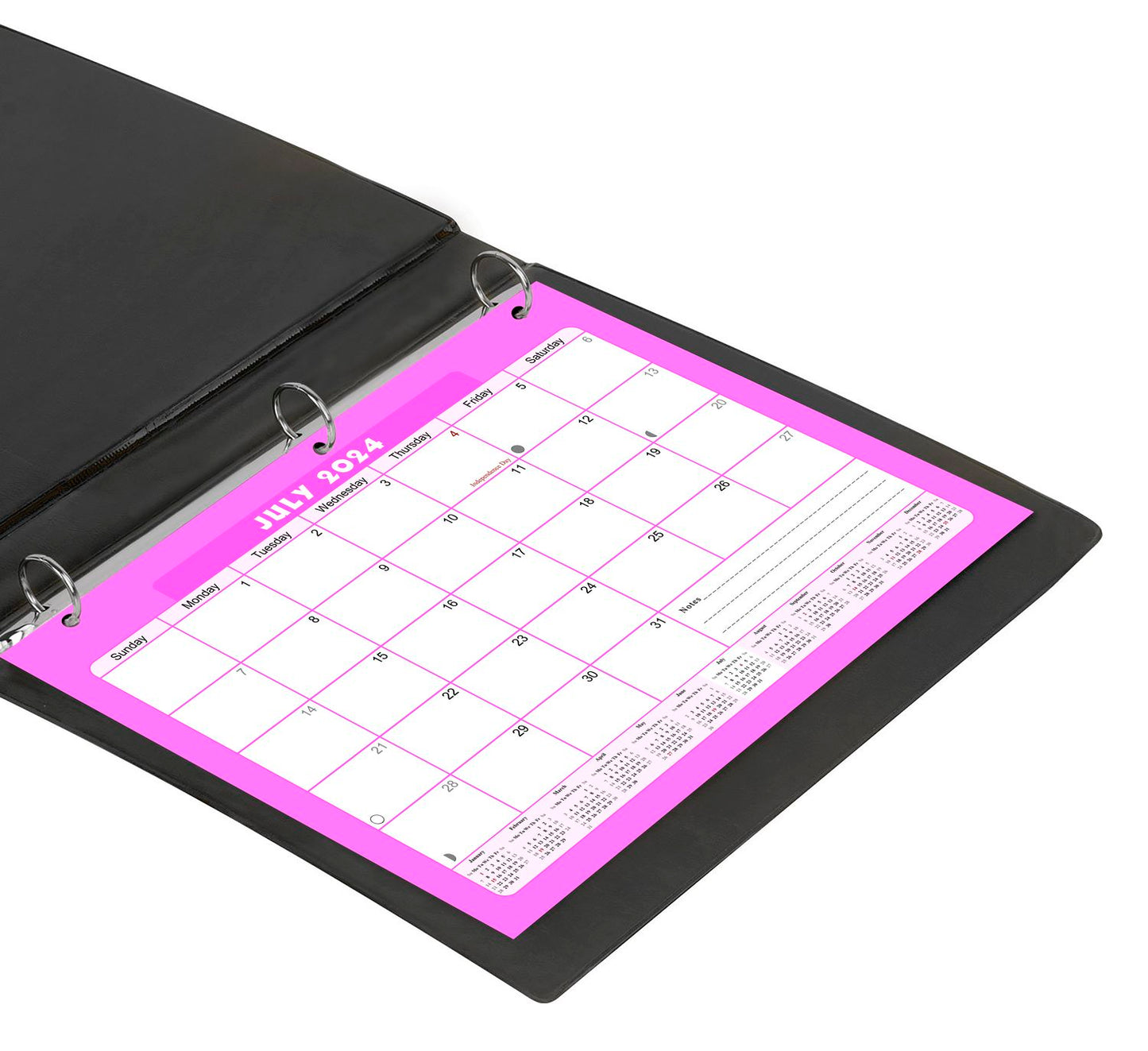 2024 - 2025 Student Calendar/Planner for 3-Ring Binder, Desk, or Wall - v007