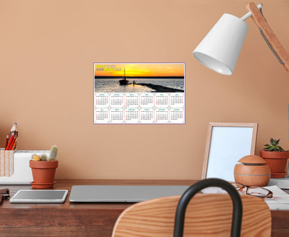 2025 Peel & Stick Calendar - Today is my Lucky Day - Removable - Salt lake near Odesa (9"x 6")