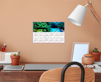 2025 Peel & Stick Calendar - Today is my Lucky Day - Removable - Waipoua Kauri Reserve (9"x 6")