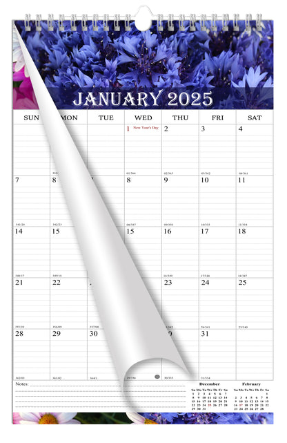 2025 Wall Calendar Spiral-Bound Twin-Wire Binding - 12 Months  04